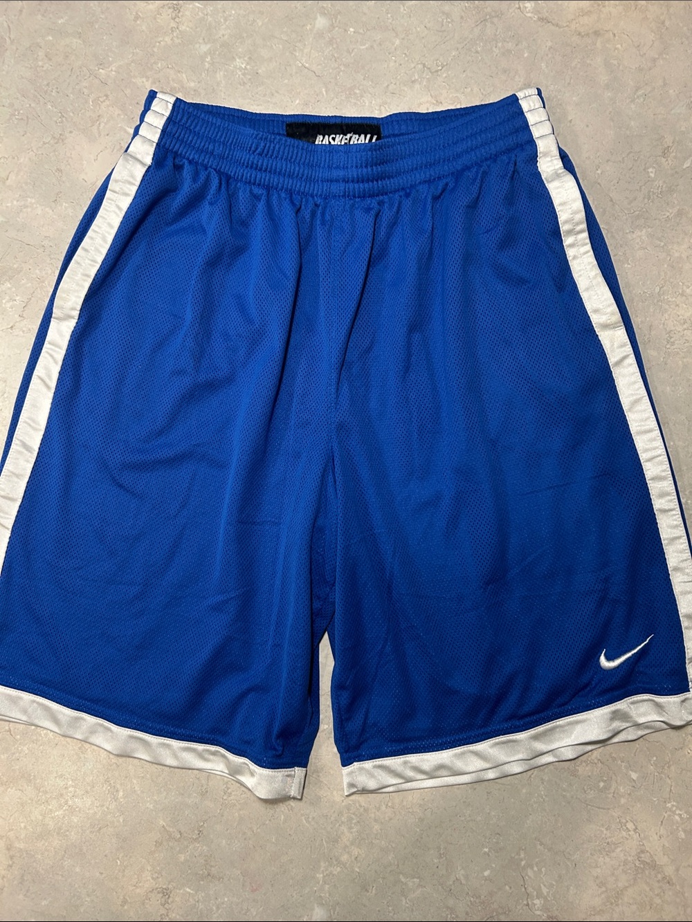 Nike Men’s Royal Blue Basketball Shorts with White Trim